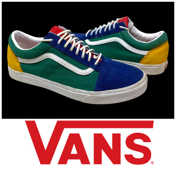 Vans Old Skool Yacht Club Sz 13 Multicolor Colorblock Low Top Skate Sneakers